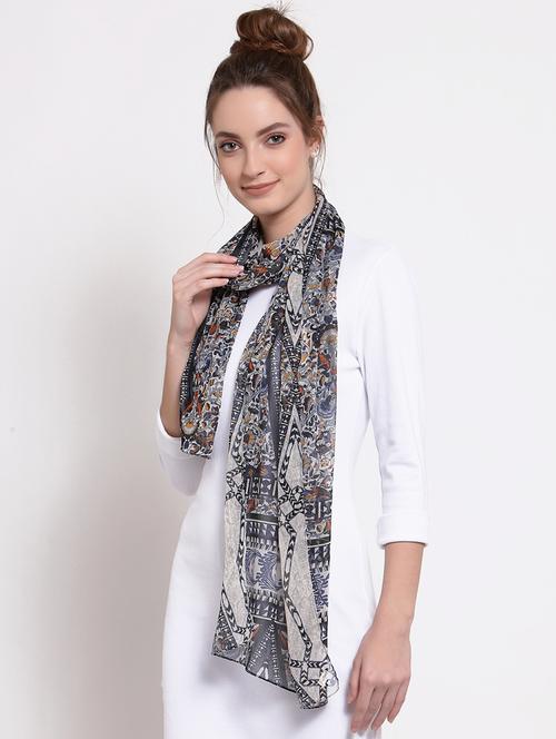 blue chiffon stole - 18047754 - Very Small Image - 1