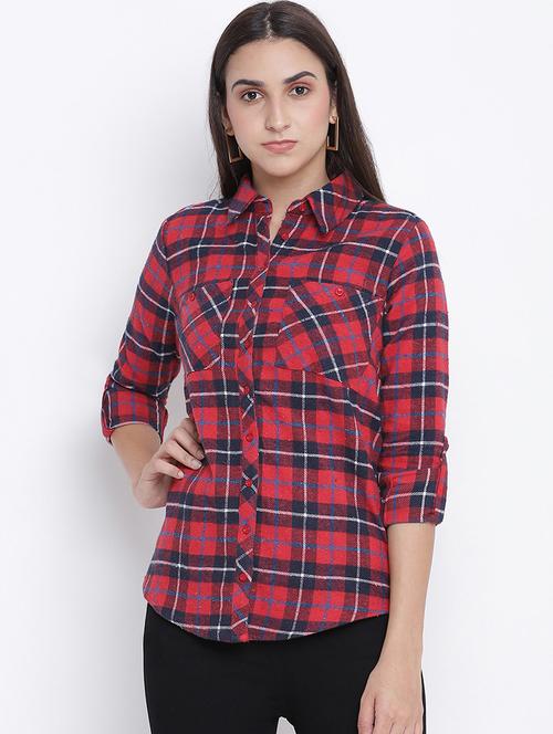 long sleeved checkered shirt - 18048195 - Very Small Image - 1