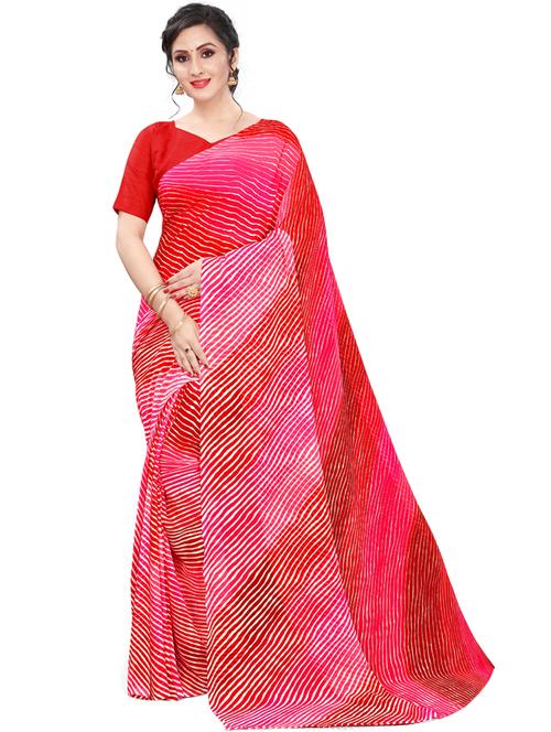 leheriya printed saree with blouse - 18048398 - Very Small Image - 1