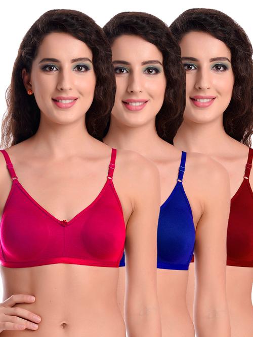 set of 3 solid t-shirt bra - 18048464 - Very Small Image - 1