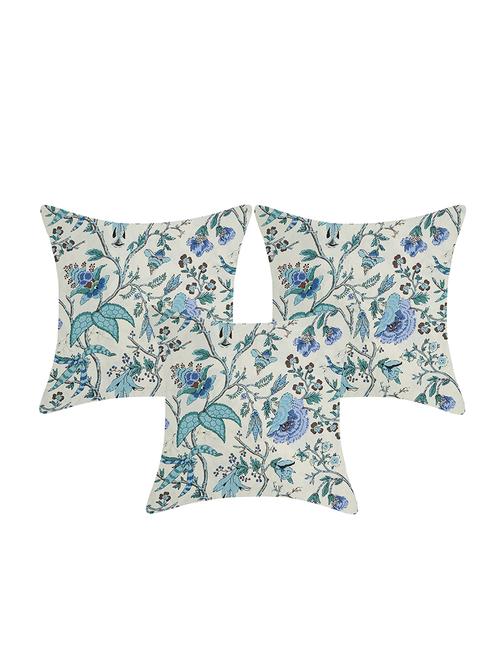 texstylers pure cotton reversible all over print 12x12 inches jaipuri cushion cover, set of 3 - 18048488 - Very Small Image - 1