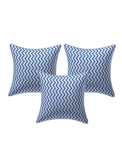 texstylers pure cotton reversible all over print 12x12 inches jaipuri cushion cover, set of 3 - 18048492 - Very Small Image - 1