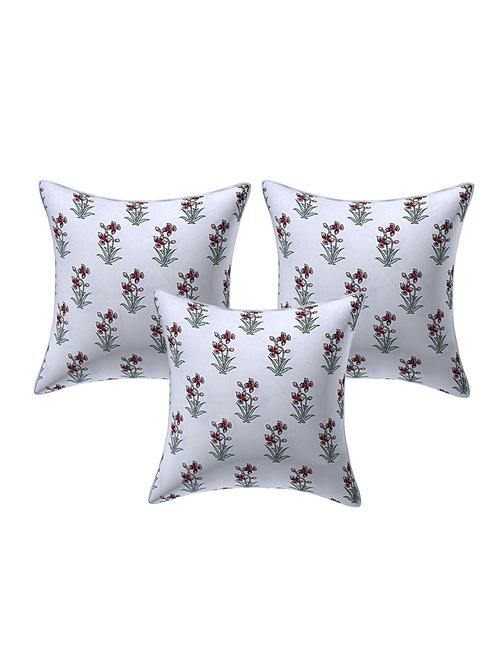 texstylers pure cotton reversible all over print 12x12 inches jaipuri cushion cover, set of 3 - 18048497 - Very Small Image - 1