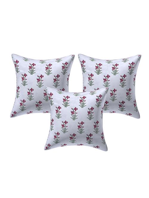 texstylers pure cotton reversible all over print 12x12 inches jaipuri cushion cover, set of 3 - 18048498 - Very Small Image - 1