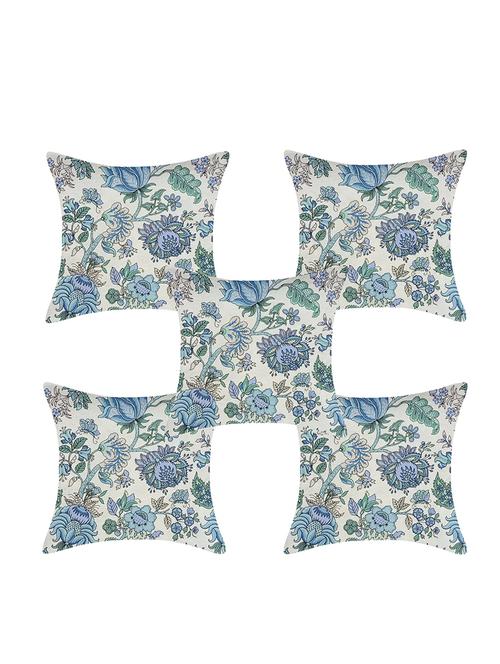 texstylers pure cotton reversible all over print 12x12 inches jaipuri cushion cover, set of 5 - 18048501 - Very Small Image - 1