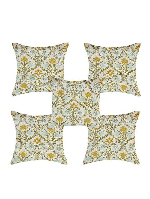 texstylers pure cotton reversible all over print 12x12 inches jaipuri cushion cover, set of 5 - 18048502 - Very Small Image - 1