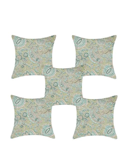 texstylers pure cotton reversible all over print 12x12 inches jaipuri cushion cover, set of 5 - 18048504 - Very Small Image - 1