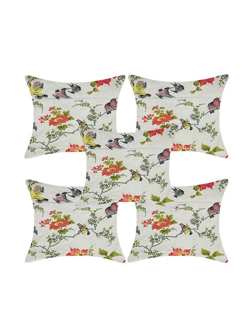 texstylers pure cotton reversible all over print 12x12 inches jaipuri cushion cover, set of 5 - 18048506 - Very Small Image - 1