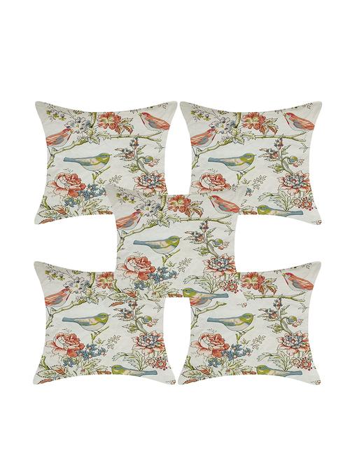 texstylers pure cotton reversible all over print 12x12 inches jaipuri cushion cover, set of 5 - 18048507 - Very Small Image - 1