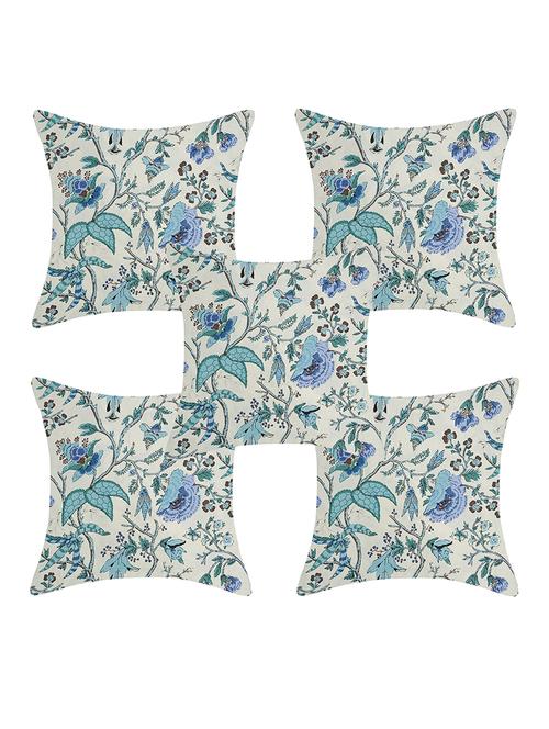 texstylers pure cotton reversible all over print 12x12 inches jaipuri cushion cover, set of 5 - 18048509 - Very Small Image - 1