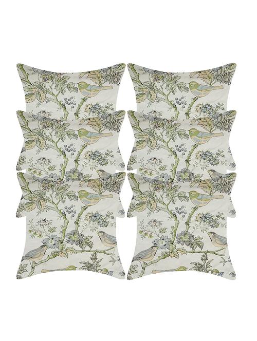 texstylers pure cotton reversible all over print 12x12 inches jaipuri cushion cover, set of 6 - 18048538 - Very Small Image - 1