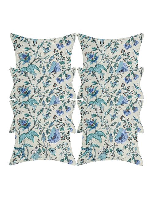 texstylers pure cotton reversible all over print 12x12 inches jaipuri cushion cover, set of 6 - 18048539 - Very Small Image - 1