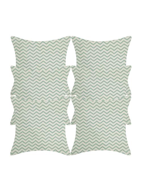 texstylers pure cotton reversible all over print 12x12 inches jaipuri cushion cover, set of 6 - 18048542 - Very Small Image - 1