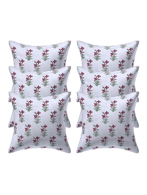 texstylers pure cotton reversible all over print 12x12 inches jaipuri cushion cover, set of 6 - 18048549 - Very Small Image - 1