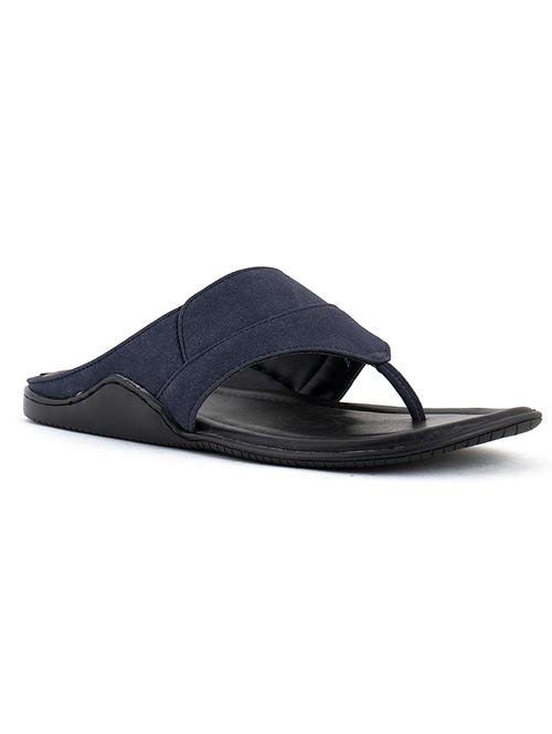 navy synthetic & mesh slip on slippers - 18048607 - Very Small Image - 1
