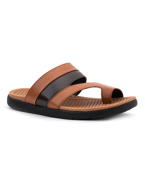 tan synthetic & mesh slip on slippers - 18048610 - Very Small Image - 1