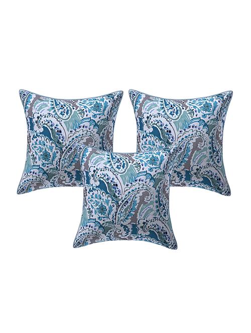 texstylers pure cotton assorted reversible all over print 16x16 inches jaipuri cushion cover, set of 3 - 18048619 - Very Small Image - 1