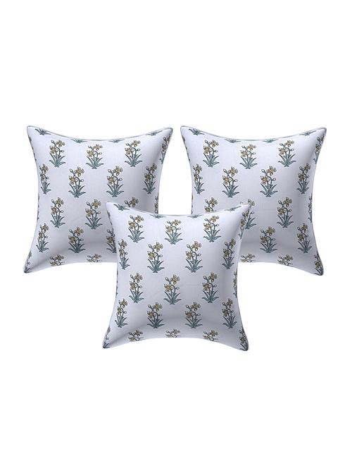 texstylers pure cotton assorted reversible all over print 16x16 inches jaipuri cushion cover, set of 3 - 18048620 - Very Small Image - 1