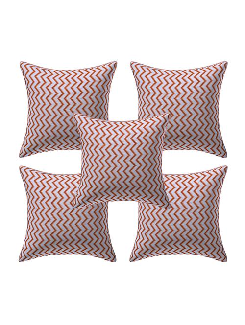 texstylers pure cotton assorted reversible all over print 16x16 inches jaipuri cushion cover, set of 5 - 18048626 - Very Small Image - 1