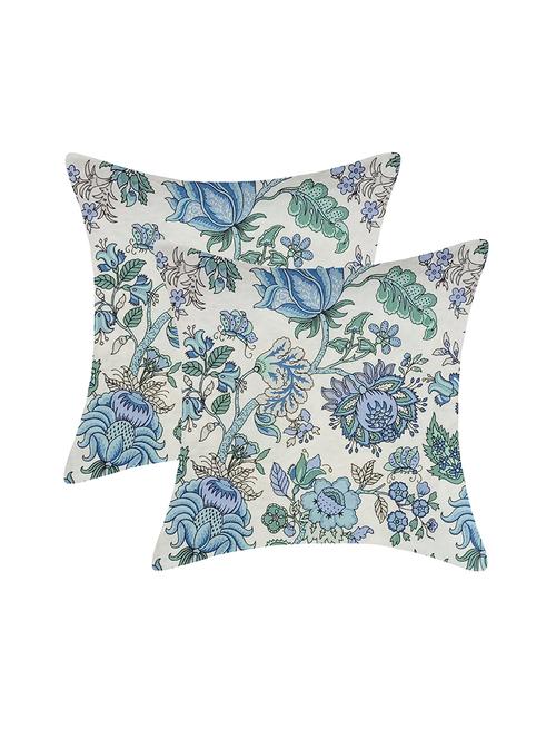 texstylers pure cotton assorted reversible all over print 24x24 inches jaipuri cushion cover, set of 2 - 18048657 - Very Small Image - 1
