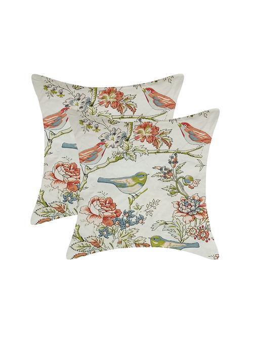 texstylers pure cotton assorted reversible all over print 24x24 inches jaipuri cushion cover, set of 2 - 18048663 - Very Small Image - 1