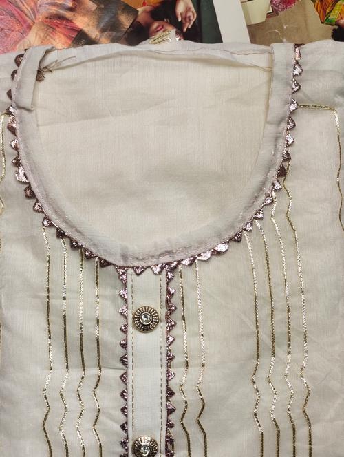 chanderi silk suit - 18049214 - Very Small Image - 1