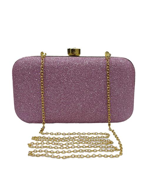pink metal box clutch - 18049724 - Very Small Image - 1