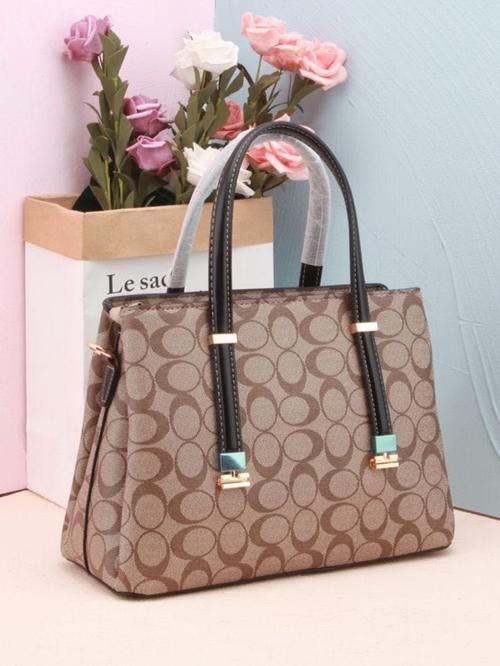 ladies handbag material pu leatherette brown - 18049761 - Very Small Image - 1