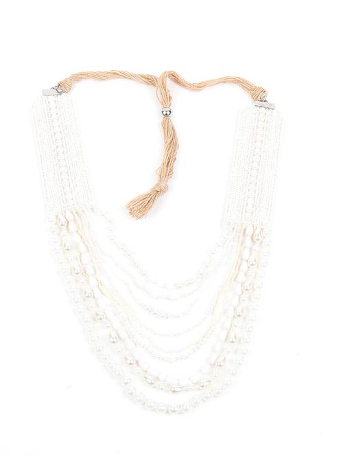 royal multi-strands white beaded necklace - 18049963 - Very Small Image - 1