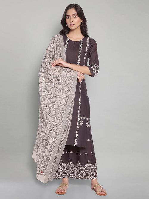 embroidered suit set - 18050038 - Very Small Image - 1
