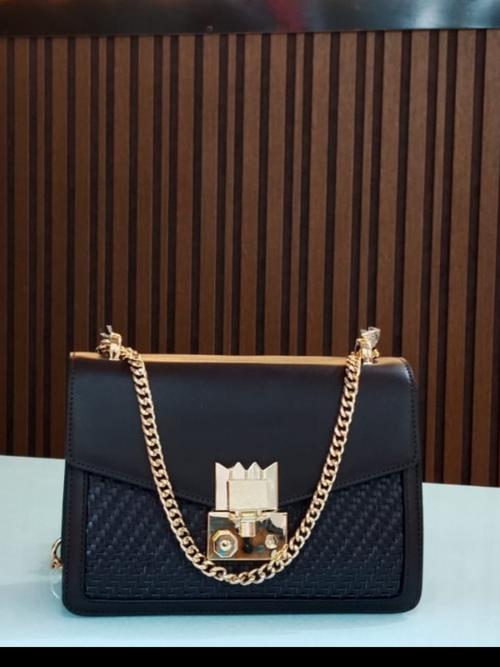 ladies handbag material pu leatherette black - 18050060 - Very Small Image - 1