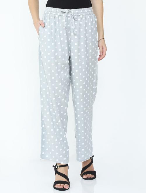 mid rise polka dot palazzo - 18050212 - Very Small Image - 1