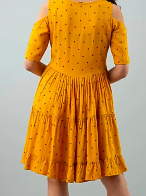 yellow cotton kurti - 18050287 - Very Small Image - 1