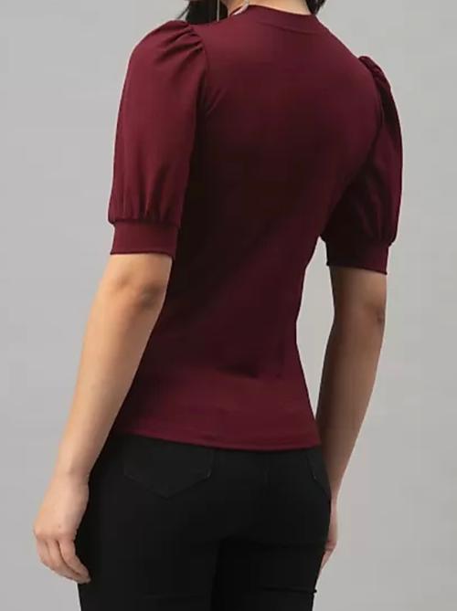 red hosery top - 18050386 - Very Small Image - 1