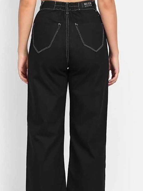 black cotton blend jeans - 18050541 - Very Small Image - 1