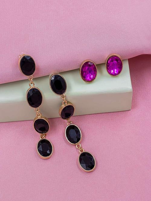 multi colored metal drop earring - 18051219 - Very Small Image - 1
