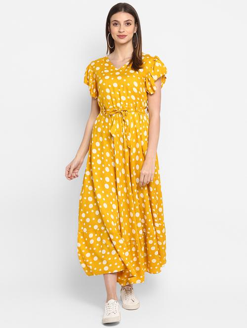 tie front polka dot maxi dress - 18051416 - Very Small Image - 1