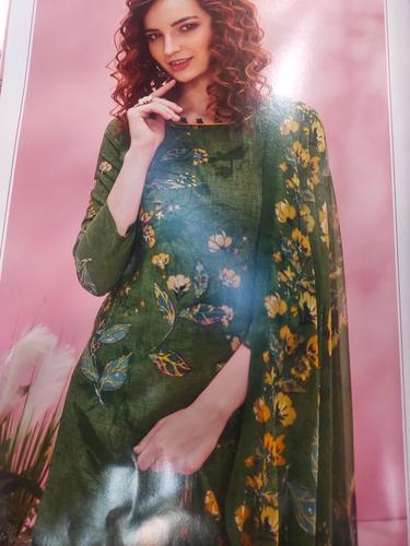fabric suits with dola silk duppata - 18051735 - Very Small Image - 1