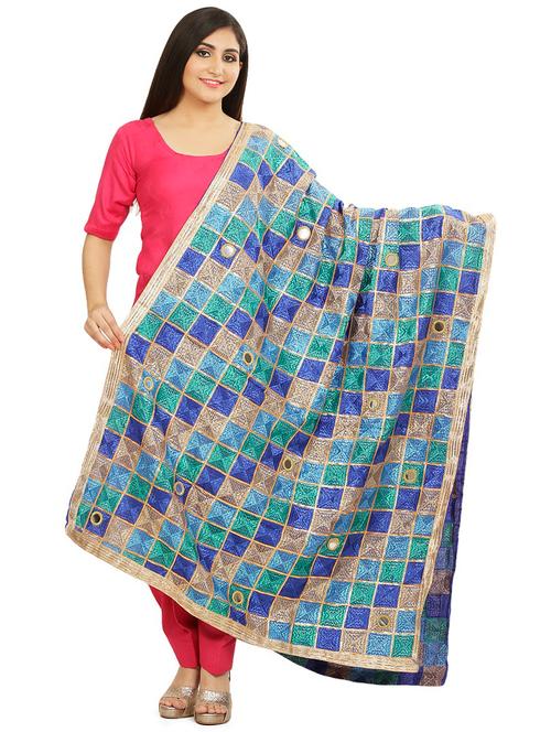 multi colored chiffon dupatta - 18052276 - Very Small Image - 1
