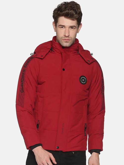 red hooded quilted jacket - 18052411 - Very Small Image - 1