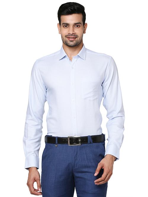 light blue solid formal shirt - 18052509 - Very Small Image - 1