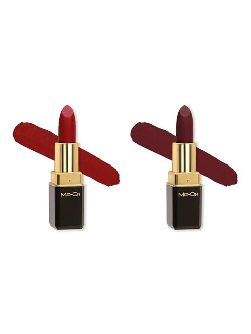 me-on pack of 2 color addict hd matte 8h longlasting lipsticks(4g each) shade#1 and 13 - 18052568 - Very Small Image - 1