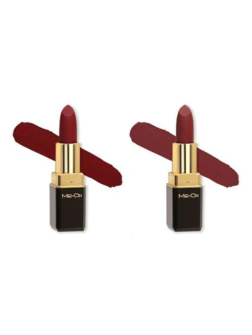 me-on pack of 2 color addict hd matte 8h longlasting lipsticks(4g each) shade - 18052621 - Very Small Image - 1