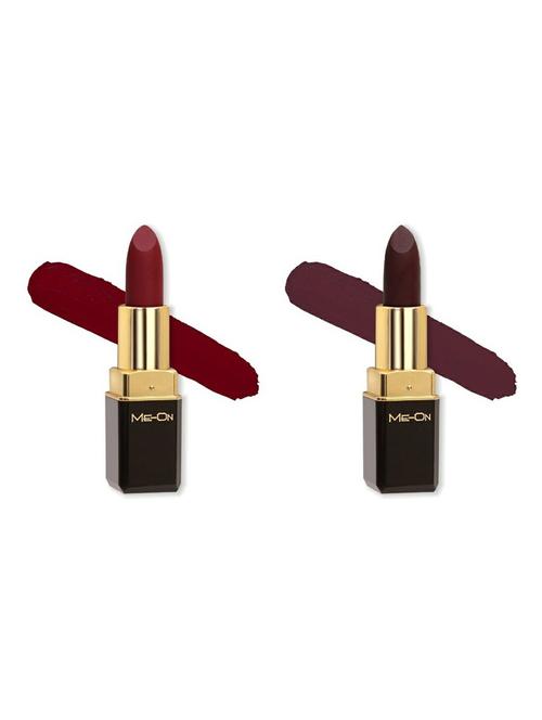 me-on pack of 2 color addict hd matte 8h longlasting lipsticks(4g each) shade#6 and 12 - 18052654 - Very Small Image - 1