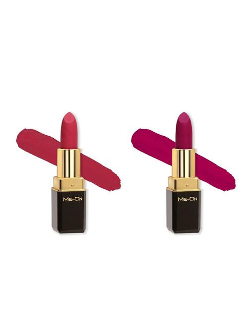me-on pack of 2 color addict hd matte 8h longlasting lipsticks(4g each) shade#7 and 10 - 18052669 - Very Small Image - 1