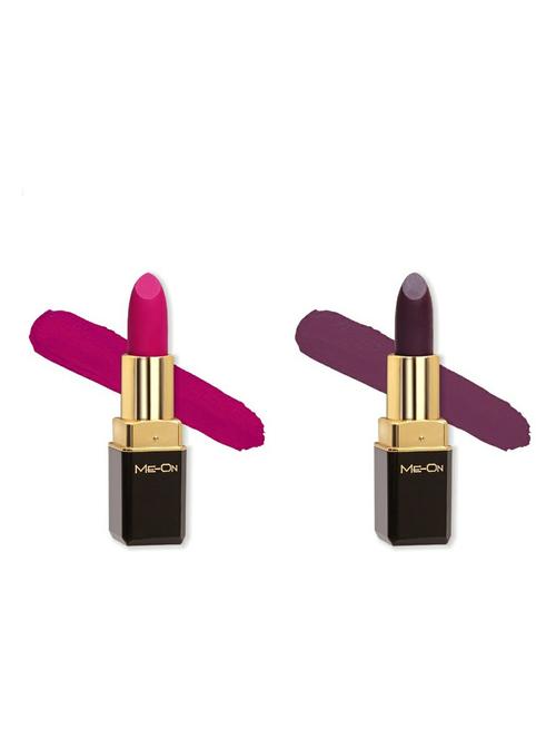 me-on pack of 2 color addict hd matte 8h longlasting lipsticks(4g each) shade#8 and 11 - 18052686 - Very Small Image - 1