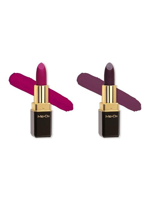 me-on pack of 2 color addict hd matte 8h longlasting lipsticks(4g each) shade#9 and 11 - 18052701 - Very Small Image - 1