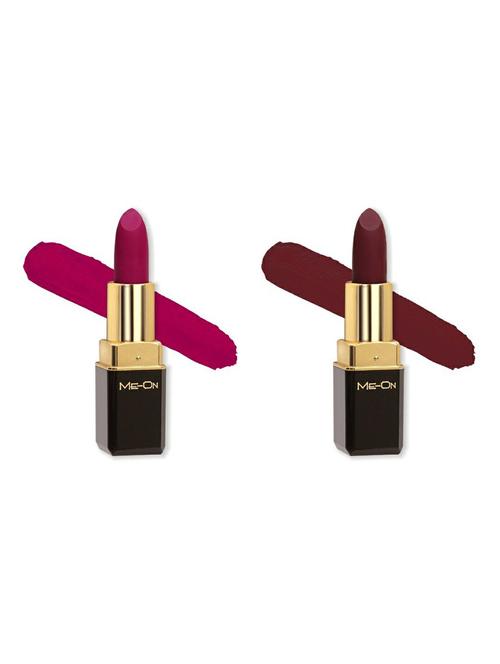 me-on pack of 2 color addict hd matte 8h longlasting lipsticks(4g each) shade#10 and 13 - 18052717 - Very Small Image - 1
