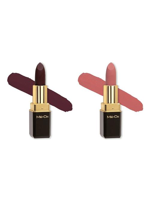 me-on pack of 2 color addict hd matte 8h longlasting lipsticks(4g each) shade#12 and 17 - 18052746 - Very Small Image - 1