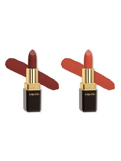 me-on pack of 2 color addict hd matte 8h longlasting lipsticks(4g each) shade#15 and 19 - 18052778 - Very Small Image - 1